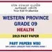 Western Province Grade 09 Health Third Term Past Paper 2019