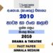 2010 O/L Drama And Theatre Past Paper | Sinhala Medium