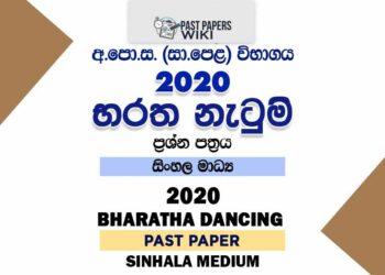 2020 O/L Bharatha Dancing Past Paper | Sinhala Medium