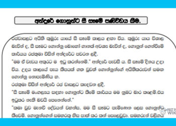 Grade 03 Sinhala | Andare