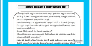 Grade 03 Sinhala | Andare