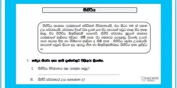 Grade 03 Environment | Sigiriya