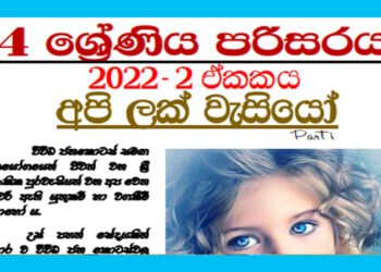 Grade 04 Environment | Api Lak Wesiyo - 2022