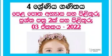 Grade 04 Mathematics Questions And Answers | Unit 03 - 2022