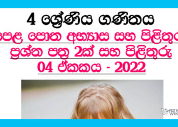 Grade 04 Mathematics Questions And Answers | Unit 04 - 2022