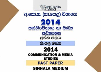 2014 O/L Communication And Media Studies Past Paper | Sinhala Medium