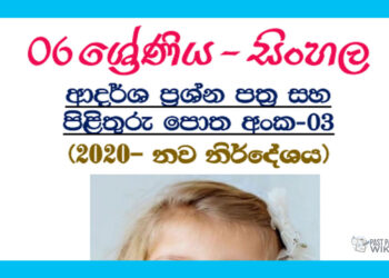 Grade 06 Sinhala Model Paper Book | No 03