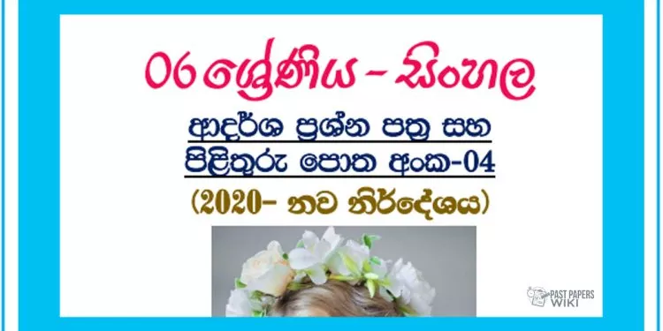 Grade 06 Sinhala Model Paper Book | No 04
