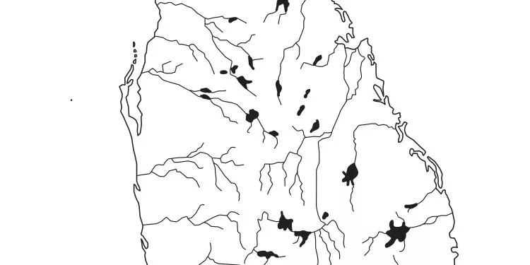 Empty Sri Lanka Map for Practice Ol History Map Marking in GCE OL Examination