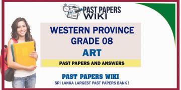 Western Province Grade 08 Art Past Papers - Sinhala Medium