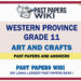 Western Province Grade 11 Art Ans Crafts Past Papers - Sinhala Medium