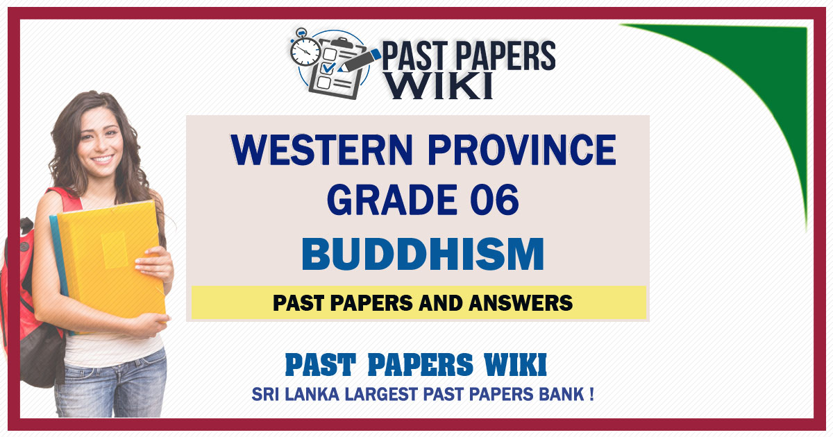 Western Province Grade 06 Buddhism Past Papers - Sinhala Medium