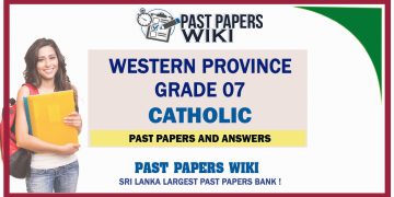 Western Province Grade 07 Catholic Past Papers - Sinhala Medium