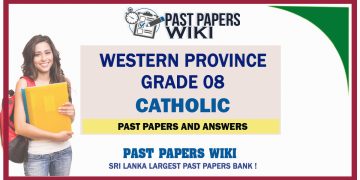 Western Province Grade 08 Catholic Past Papers - Sinhala Medium