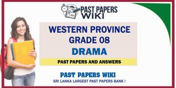 Western Province Grade 08 Drama Past Papers - Sinhala Medium