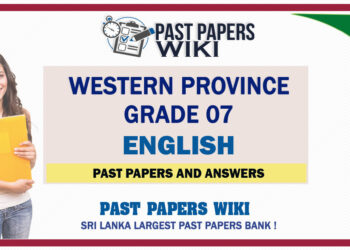 Western Province Grade 07 English Past Papers - English Medium