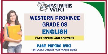 Western Province Grade 08 English Past Papers - English Medium