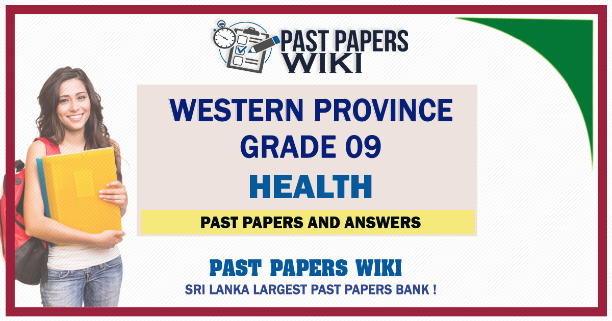 Western Province Grade 09 Health Past Papers - Sinhala Medium