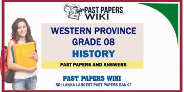 Western Province Grade 08 History Past Papers - Sinhala Medium