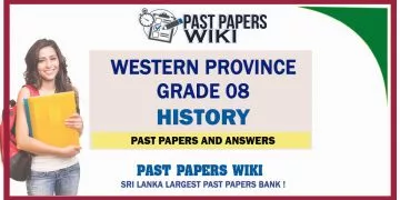 Western Province Grade 08 History Past Papers - Sinhala Medium