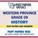 Western Province Grade 09 History Past Papers - Sinhala Medium