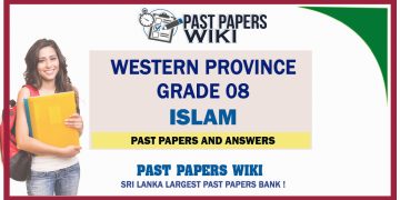 Western Province Grade 08 Islam Past Papers - Sinhala Medium