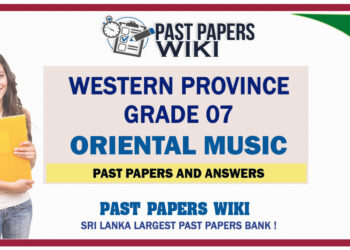 Western Province Grade 07 Oriental Music Past Papers - Sinhala Medium