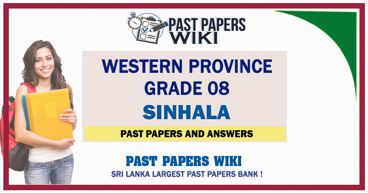 Western Province Grade 08 Sinhala Past Papers - Sinhala Medium