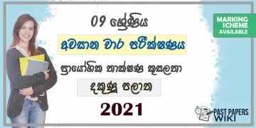2021 Grade 09 PTS 3rd Term Test Paper | Southern Province