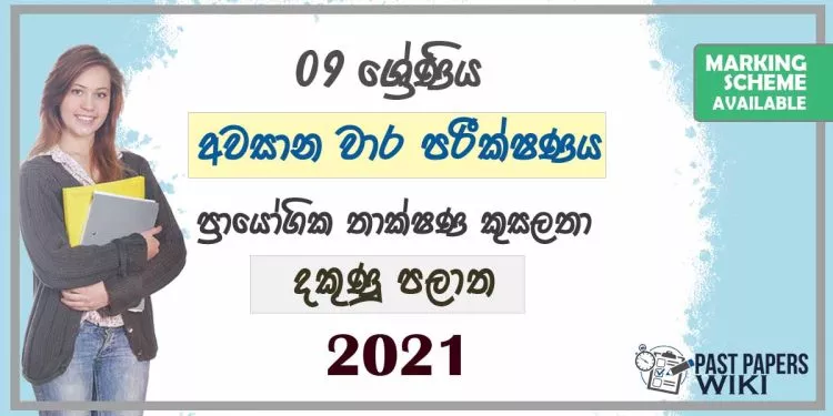 2021 Grade 09 PTS 3rd Term Test Paper | Southern Province