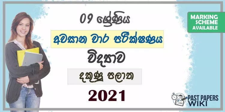 2021 Grade 09 Science 3rd Term Test Paper | Southern Province