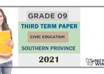 2021 Grade 09 Civics 3rd Term Test Paper Southern Province