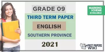 2021 Grade 09 English Language 3rd Term Test Paper | Southern Province
