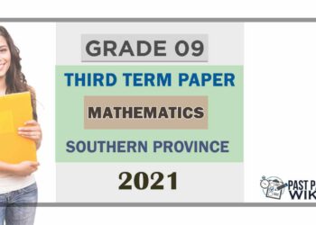 2021 Grade 09 Maths 3rd Term Test Paper | Southern Province