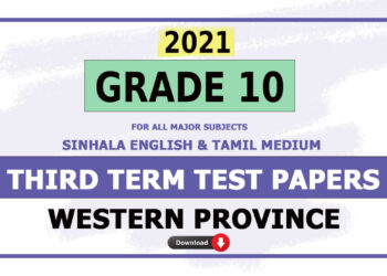 2021 Grade 10 Western Province 3rd Term Test Papers with answers