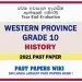 Western Province Grade 10 History Third Term Paper 2021 – Sinhala Medium