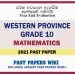 Western Province Grade 10 Mathematics Third Term Paper 2021 – Sinhala Medium