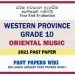 Western Province Grade 10 Oriental Music Third Term Paper 2021 – Sinhala Medium
