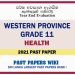 Western Province Grade 11 Health Third Term Paper 2021 – Sinhala Medium