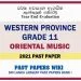 Western Province Grade 11 Oriental Music Third Term Paper 2021 – Sinhala Medium