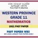 Western Province Grade 11 Mathematics Third Term Paper 2021 – English Medium
