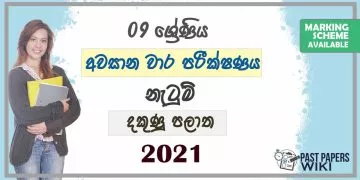 2021 Grade 09 Dancing 3rd Term Test Paper Southern Province