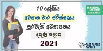 2021 Grade 10 Civics 3rd Term Test Paper | Southern Province