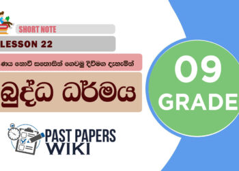 Naya Novi Sathosin Gewamu Divimaga Dehemin - Grade 09 Buddhism Lesson 22 | Short Note