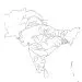Empty India Map for Practice G.C.E A/L History of India Map Marking in Exam