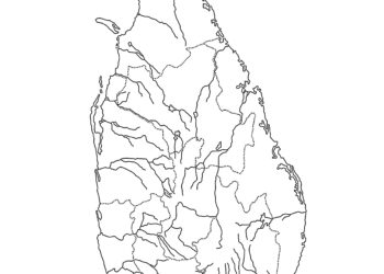 A/L Empty Sri Lanka Map for Practice A/L History of Sri Lanka Map Marking