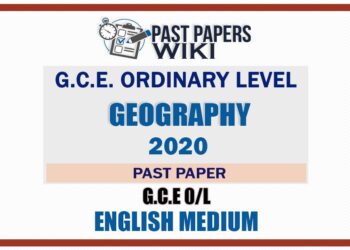 2020 O/L Geography Past Paper and Answers | English Medium