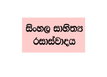 O/L Sinhala Literature Vichara Book - Sinhala Sahithya Rasasvadaya