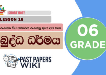 Rekena Vita Parisaraya Rekenu Atha Apa Sema - Grade 06 Buddhism Lesson 16 | Short Note