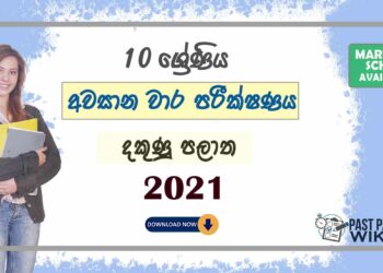 Third Term Test Papers 2021 | Grade 10 - Southern Province